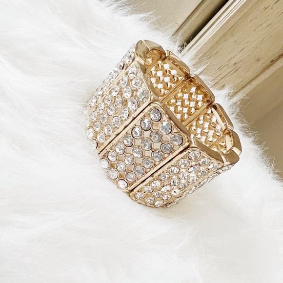 Bebe Gold Crystal Bracelet OS - Picture 3 of 5
